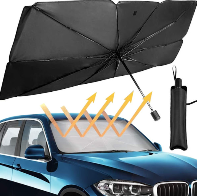 Parasolar pliabil tip umbrela pentru parbrizul masinii 130 cm x 75 cm [3]