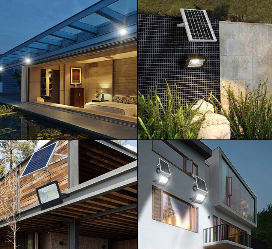 Proiector 100W 240LED cu panou solar, telecomanda [6]