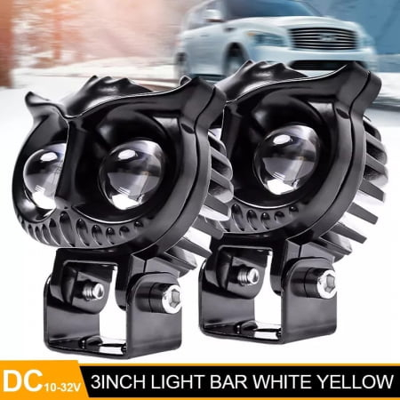 Proiector bufnita LED 50W 2 faze lumina alba sau galbena auto/moto 12-24V [3]