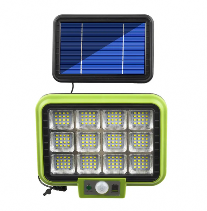 Proiector cu panou solar 192LED SMD, 50W, senzor de miscare, telecomanda, 3 moduri de iluminare, cablu 4.6 metri [5]