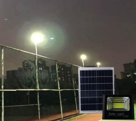 Proiector LED 400W IP67 cu Panou Solar, Telecomanda [2]