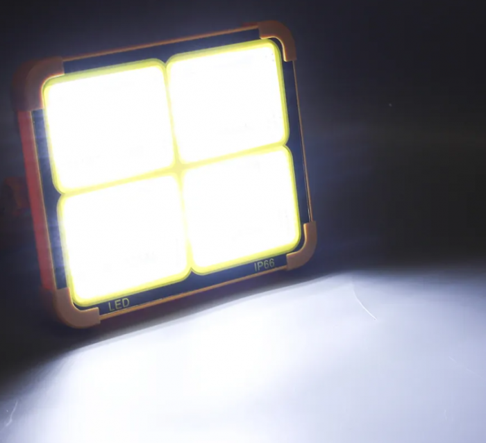 Proiector LED 300W, portabil, IP66, 288LED cu incarcare solara sau USB, acumulatori 7200mAh- [3]