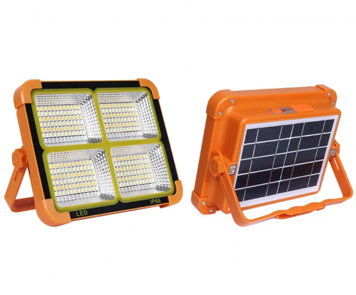 Proiector LED 500W, portabil, IP66, 336LED, cu incarcare solara sau USB, acumulatori 12000mAh [2]