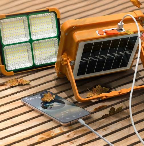 Proiector LED 500W, portabil, IP66, 336LED, cu incarcare solara sau USB, acumulatori 12000mAh [6]