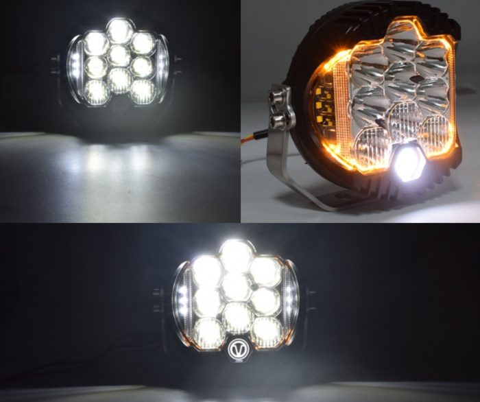Proiector LED auto Off-Road 280W, 12V-80V, lumina alb-galbena [7]