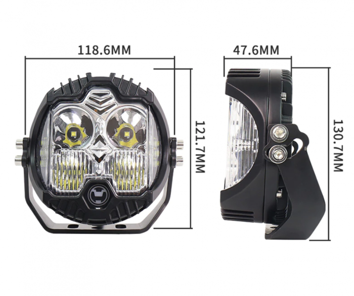 Proiector LED auto Off-Road 280W, 12V-80V, lumina alb-galbena [8]