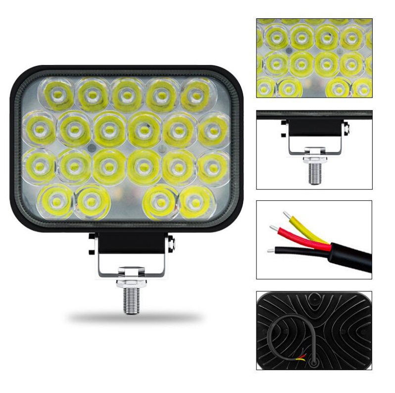 Proiector LED Auto Off-Road BZRSH 3 inch, 21 LED, 63W, 12V-24V, Alb Rece, Aluminiu IP67, Marsarier si lumina de lucru [4]