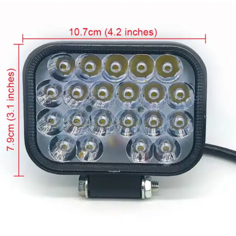 Proiector LED Auto Off-Road BZRSH 3 inch, 21 LED, 63W, 12V-24V, Alb Rece, Aluminiu IP67, Marsarier si lumina de lucru [2]
