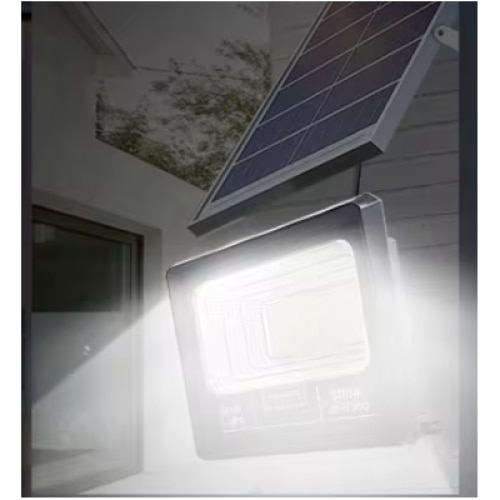 Proiector LED cu Panou Solar BZRSH 50W, 70 LED SMD, Senzor de Lumină, Telecomandă, Indicator Baterie, IP66 [3]
