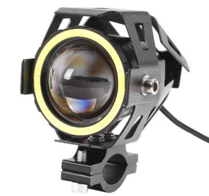 Proiector led moto, ATV, Off Road, cu angel eye, 2 faze si mod stroboscop [8]