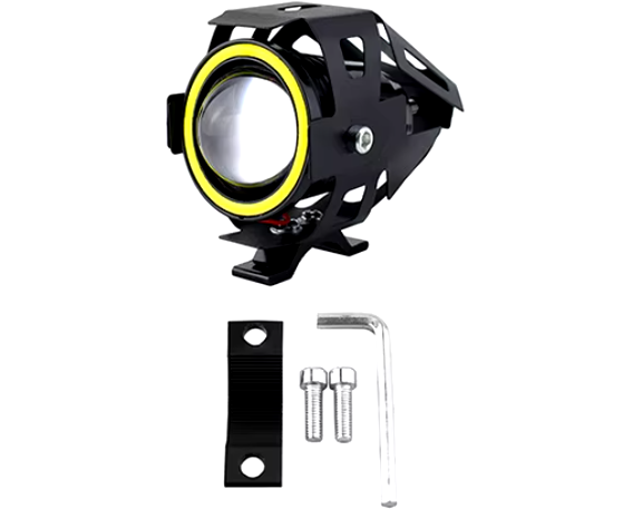 Proiector led moto, ATV, Off Road, cu angel eye, 2 faze si mod stroboscop [7]
