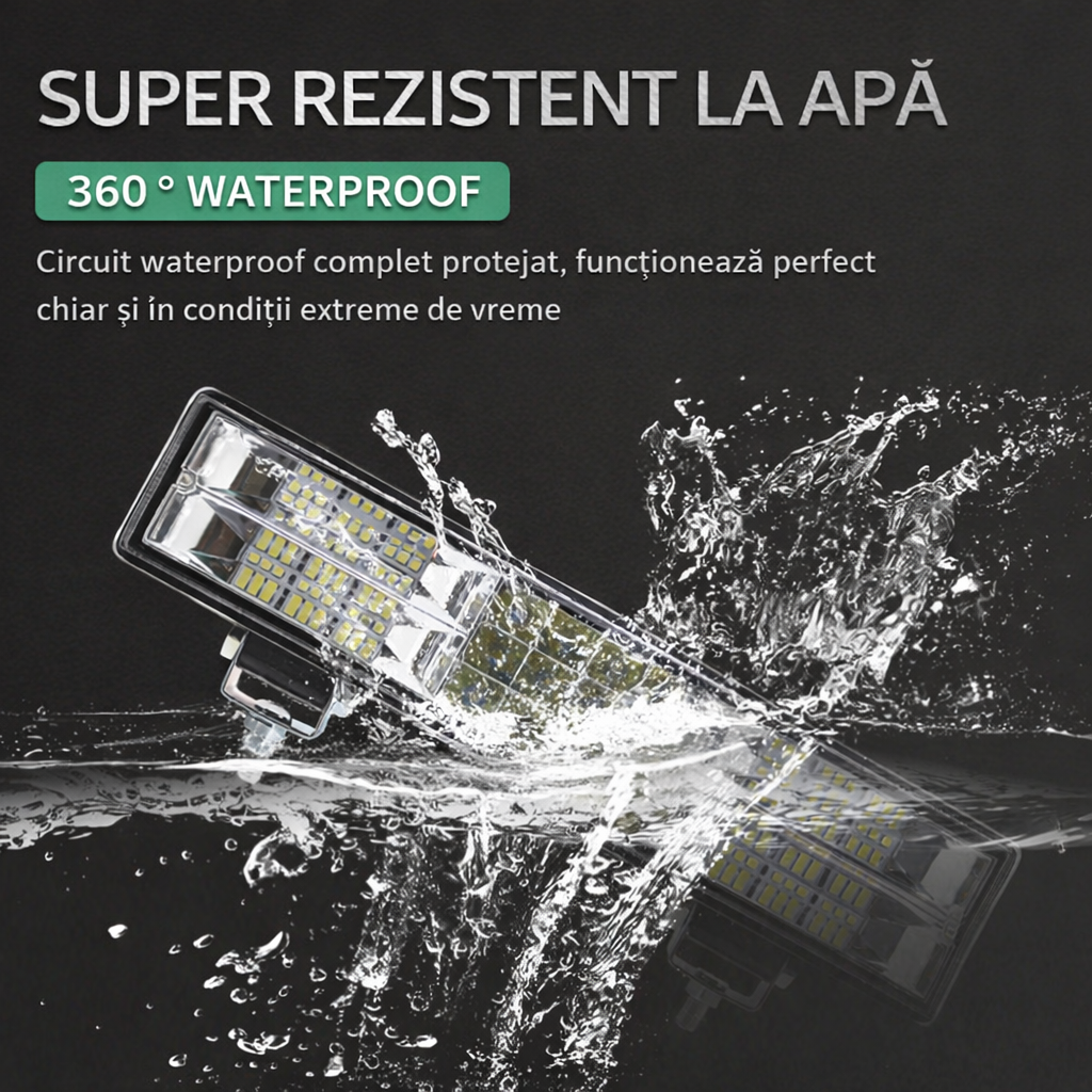 Proiector LED Off-Road 60 LED 60W Alb + Galben – Flood + Spot Combo Profesional 12-80V pentru SUV, 4x4, Camion și Utilaje [4]