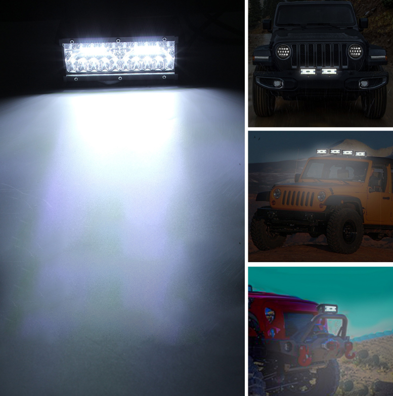 Proiector LED Off-Road BZRSH 6.5 inch Flood, Lumina Alba 6500K, 12V-24V, IP67 [2]