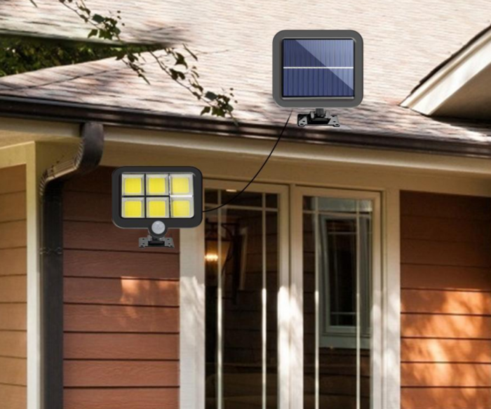 Proiector solar 120 LED COB senzor de lumina si miscare [5]