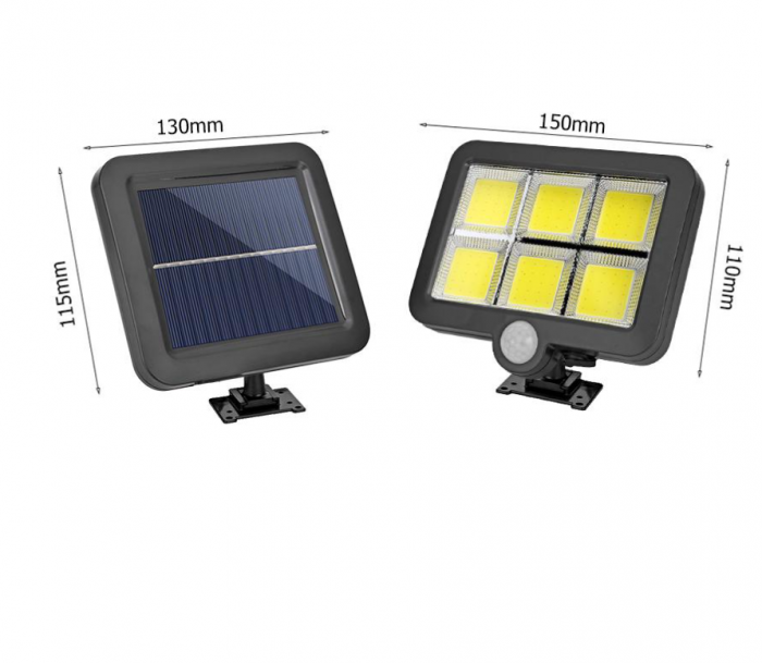 Proiector solar 120 LED COB senzor de lumina si miscare [4]