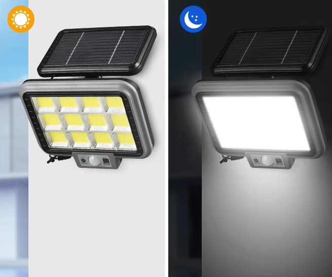 Proiector solar 288LED COB, 50W, senzor de miscare, telecomanda, 3 moduri de iluminare, BZRSH, cablu 4.6 metri [5]