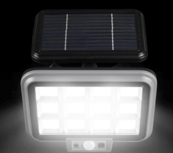 Proiector solar 288LED COB, 50W, senzor de miscare, telecomanda, 3 moduri de iluminare, BZRSH, cablu 4.6 metri [3]