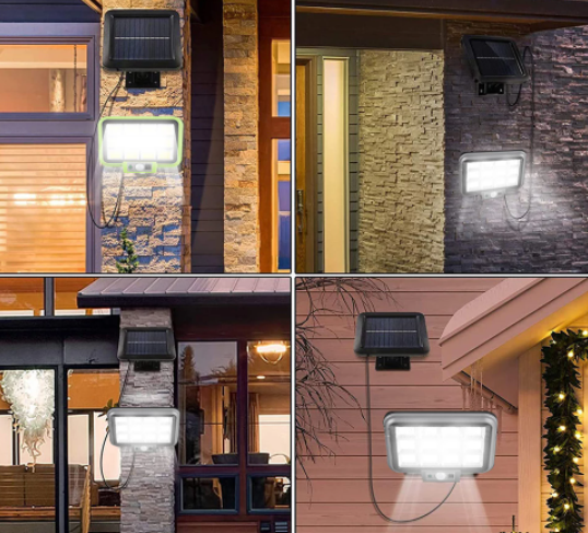 Proiector solar 288LED COB, 50W, senzor de miscare, telecomanda, 3 moduri de iluminare [7]