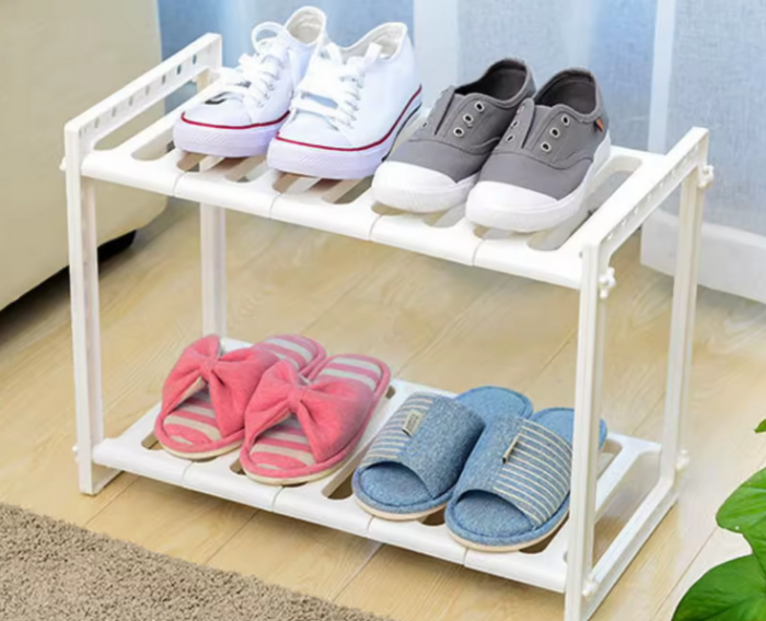 Raft Organizator pentru Bucătărie sau Baie, Extensibil, Alb Inox/PVC, 47 x 26 x 38 cm, TopBazar [5]