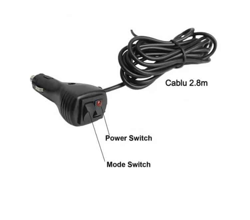 Rampa girofar cu magneti, 44cm cu bara dubla stroboscop, 12V-24V, prindere magnetica, lumina galbena [5]