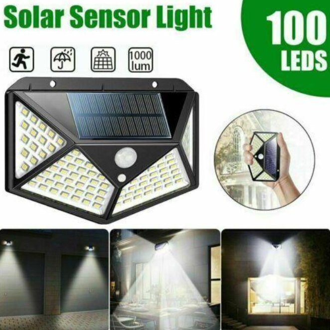 Set 8 lampi 100LED  cu incarcare solara, senzor de miscare si 3 moduri de functionare [2]