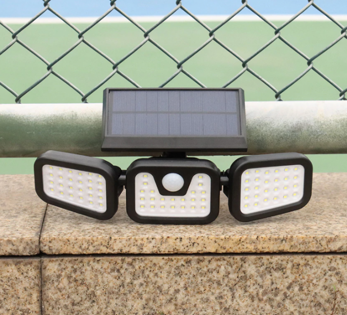Lampa tripla solara 74 LED cu senzor de miscare [4]
