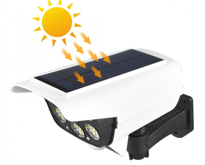 Camera falsa cu lampa solara, 80 LED, senzor de miscare [2]