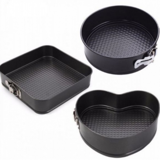 Set 3 forme pentru prajituri si tort, patrata, inima, rotunda [4]