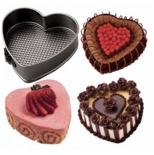 Set 3 forme pentru prajituri si tort, patrata, inima, rotunda [5]