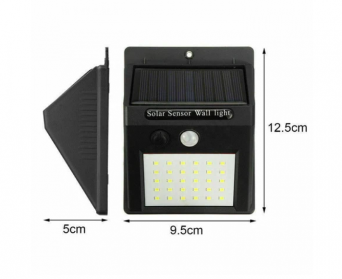 Lampa solara de perete cu senzor de miscare cu 30 leduri [6]
