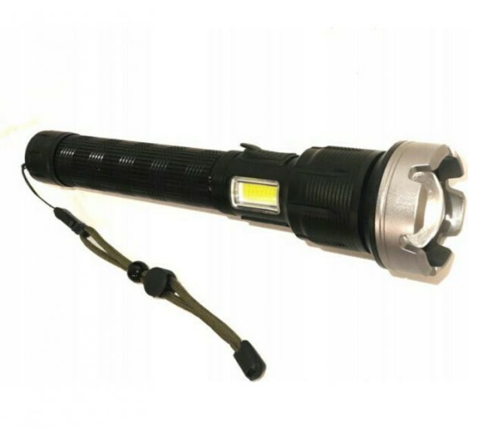 Lanterna profesionala metalica LED P120, 3 moduri de iluminare, zoom [2]