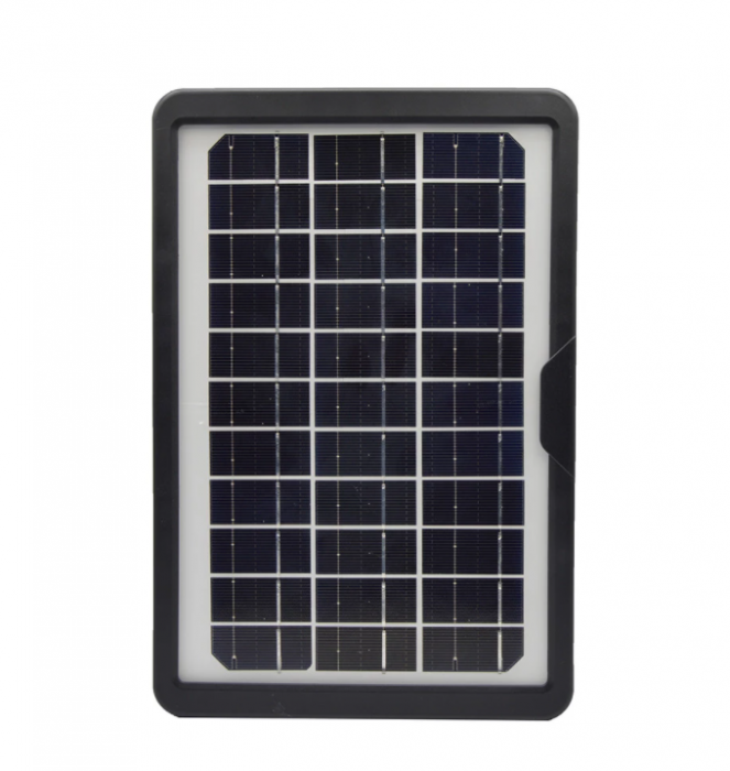 Kit cu panou solar cu 3 becuri, portabil, bluetooth, radio, USB,  10000mAh [3]