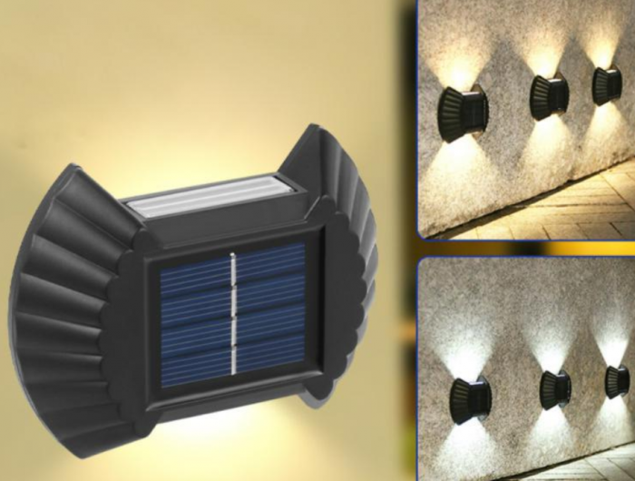 Set 4 Lampi solare LED de perete, senzor inteligent de lumina [5]