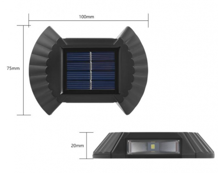 Set 4 Lampi solare LED de perete, senzor inteligent de lumina [8]