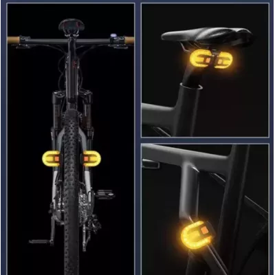 Semnalizare LED pentru bicicletă, USB, lampa spate, 30 LED, telecomanda, semnal sonor [3]