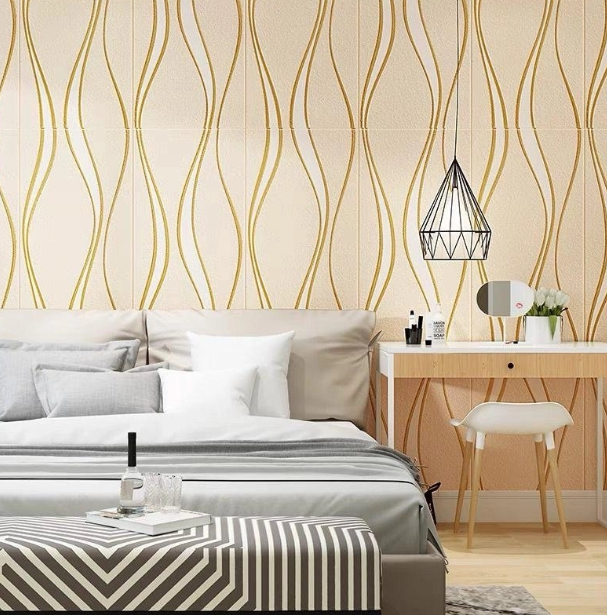 Set 10 x Placi de tapet 3D, autoadeziv/autocolant, spuma moale, design modern, pentru interior, [5]