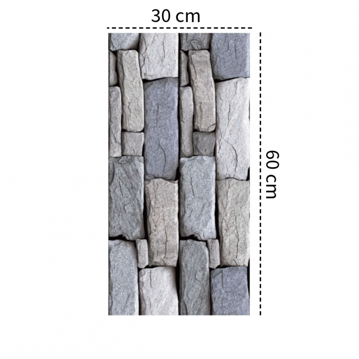 Set 10 x tapet autoadeziv decorativ BZRSH, spuma moale, lavabil, adeziv puternic, usor de montat, suprafata acoperire 1.8 mp, 30x60 cm, 1.7mm grosime [7]