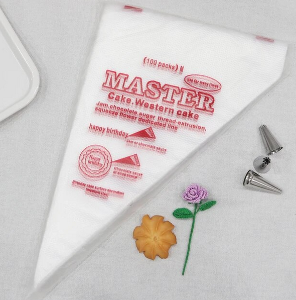 Set 100 de posuri patiserie, plastic, 24 cm, unica folosinta TopBazar [6]