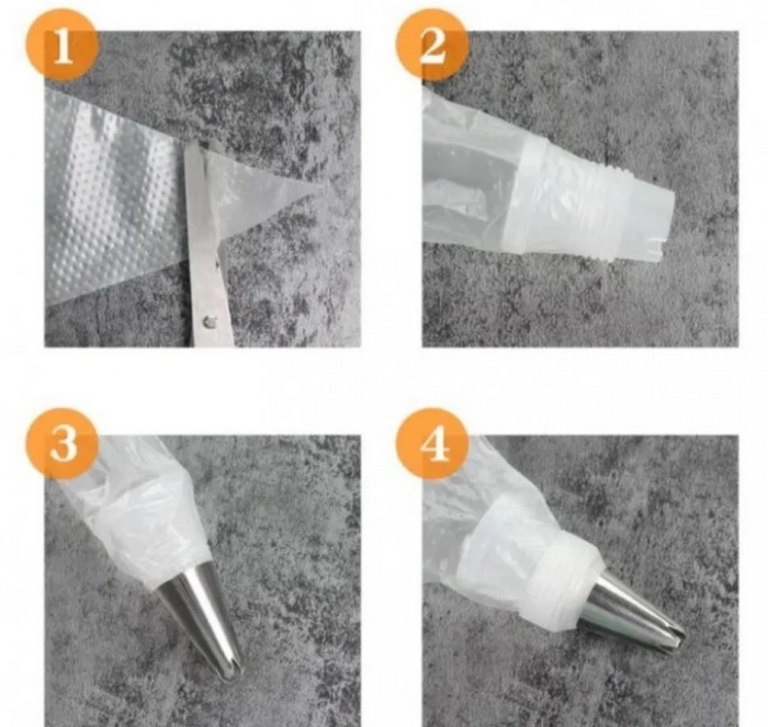 Set 100 de posuri patiserie, plastic, 24 cm, unica folosinta TopBazar [2]