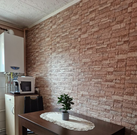 Set 10x Tapet Caramida, Model Piatra Naturala, suprafata acoperire 5.4 mp, autoadeziv, waterproof, usor de montat, design modern, 70x77 cm, crem [5]