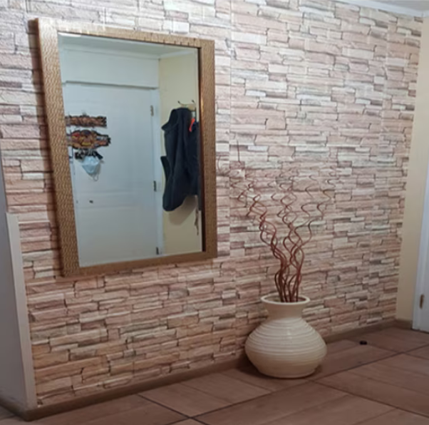 Set 10x Tapet Caramida, Model Piatra Naturala, suprafata acoperire 5.4 mp, autoadeziv, waterproof, usor de montat, design modern, 70x77 cm, crem [3]