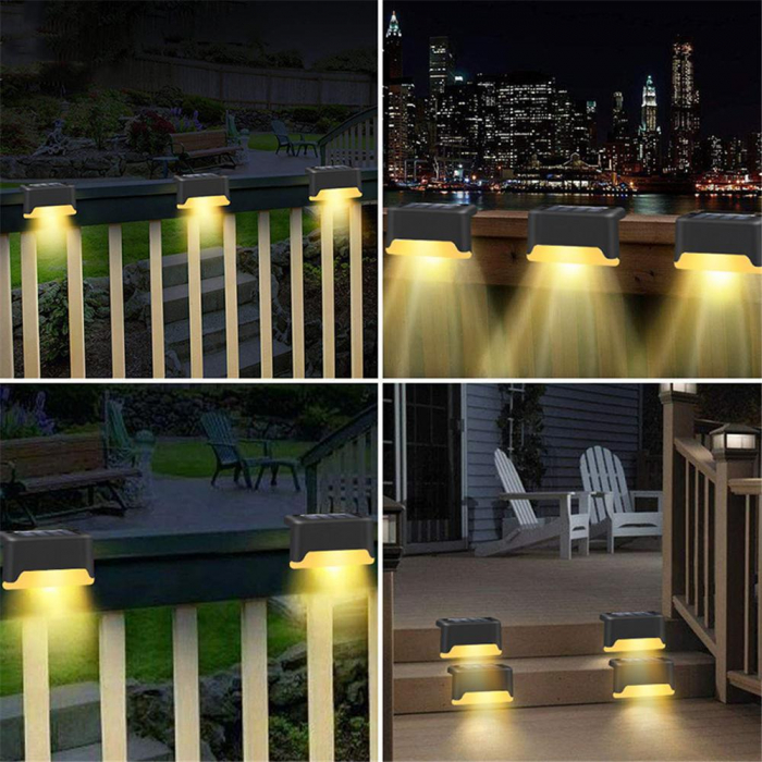 Set lampi solare cu senzor de lumina pentru scari, gard sau balustrada [6]
