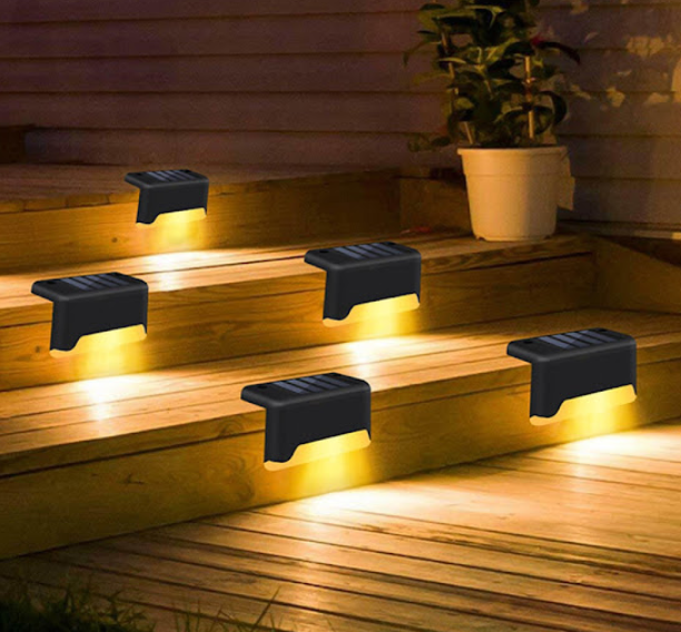Set lampi solare cu senzor de lumina pentru scari, gard sau balustrada [4]