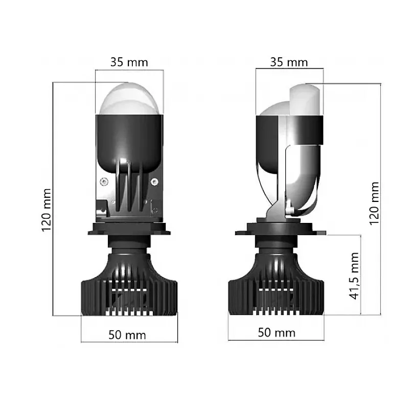Set 2 Becuri Auto H4 A7 Canbus 2 Faze 30000lm/Set temperatura 6000K [3]