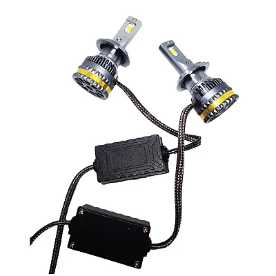 Set 2 becuri auto H4 LED A8, 100W, 15000 Lumeni, Lumina alba 6000k [3]