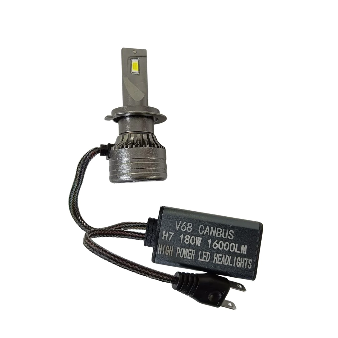 Set 2 Becuri Auto H7 Led, V68, Canbus, 180W, 6000K, 16000 lm [2]