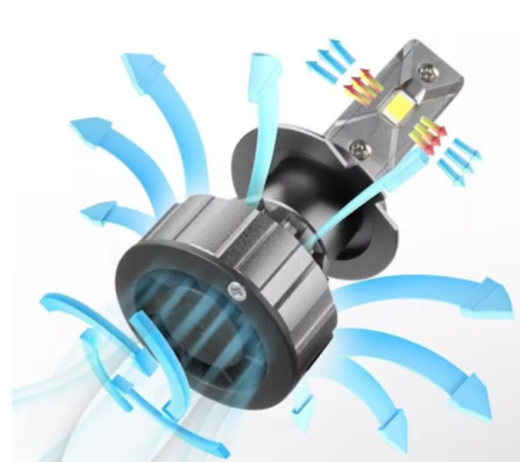 Set 2 Becuri auto LED 9005/HB3, model V20, 12V, 12000LM Super Canbus, Alb rece, 120W, BZRSH, fara eroare [6]