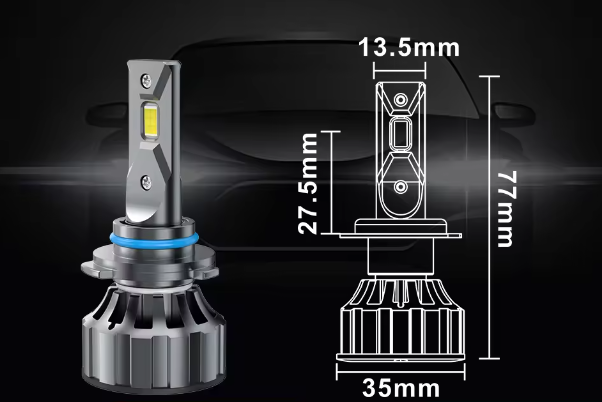 Set 2 Becuri auto LED 9005/HB3, model V20, 12V, 12000LM Super Canbus, Alb rece, 120W, BZRSH, fara eroare [2]