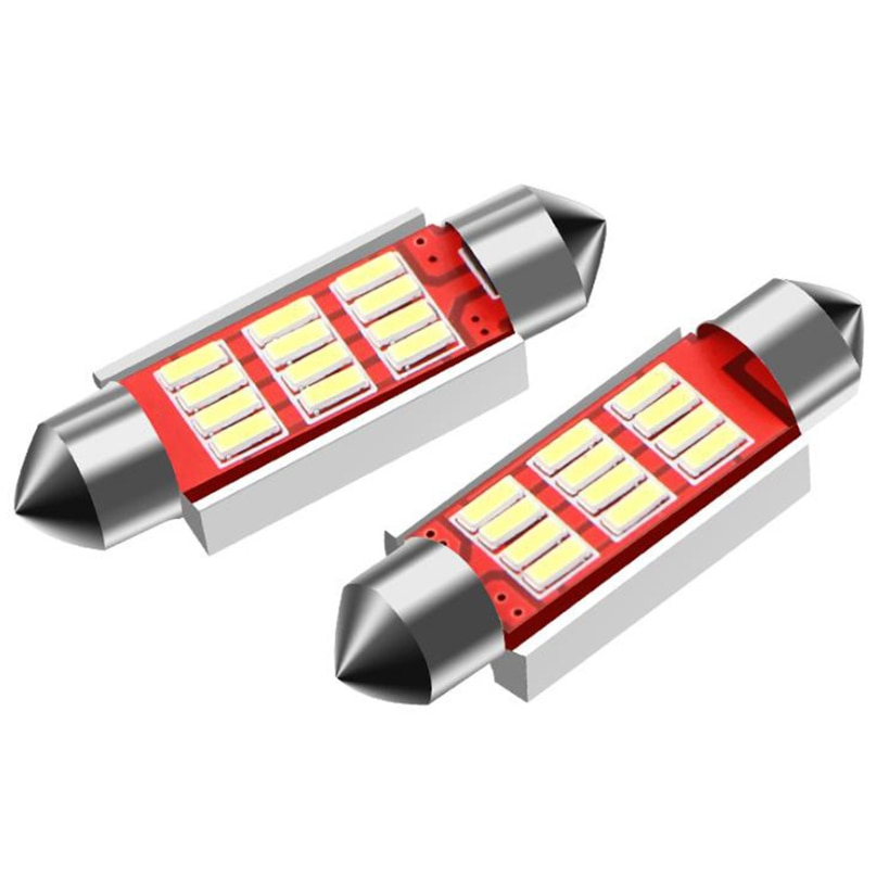 Set 2 Becuri auto LED, C5W Sofit, 12 SMD, Canbus fara eroare 39 mm, BZRSH [1]