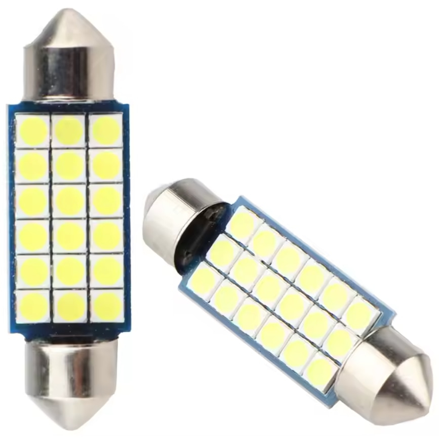 Set 2 Becuri auto LED, C5W Sofit, 18 LED SMD, Canbus fara eroare 41 mm, BZRSH [1]